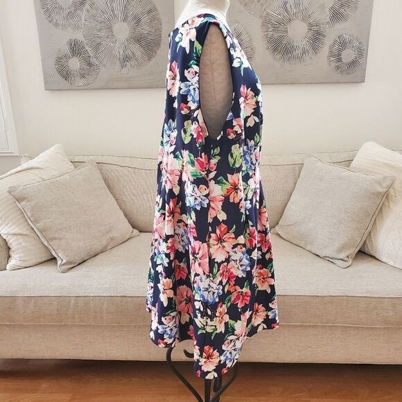 Vince Camuto Floral Sleeveless Scuba Fit & Flare Dress size 22W.  New with tag! - Picture 5 of 10